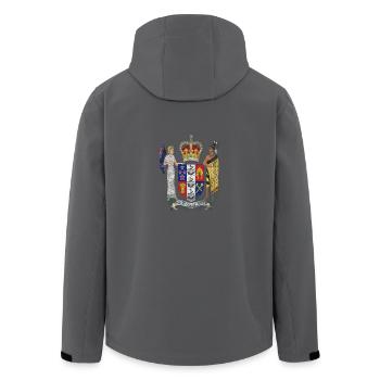 Neuseeländer Wappen Neuseeland Symbol - Recycelte Männer Softshell-Jacke von Stanley/Stella - Anthrazit - Hinten - AI Model Male 185 light (185cm)