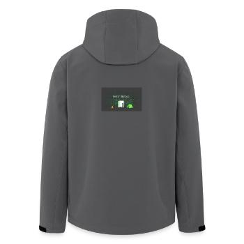 System Escape - Men’s Recycled Softshell Jacket by Stanley/Stella - anthracite - Back - AI Model Male 185 light (185cm)