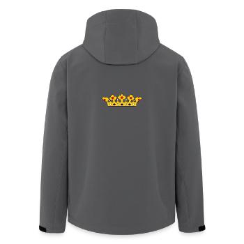 Goldene Krone mit Perlen - Recycelte Männer Softshell-Jacke von Stanley/Stella - Anthrazit - Hinten - AI Model Male 185 light (185cm)