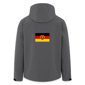 DDR Flagge - Recycelte Männer Softshell-Jacke von Stanley/Stella - Anthrazit - Hinten - AI Model Male 185 light (185cm)