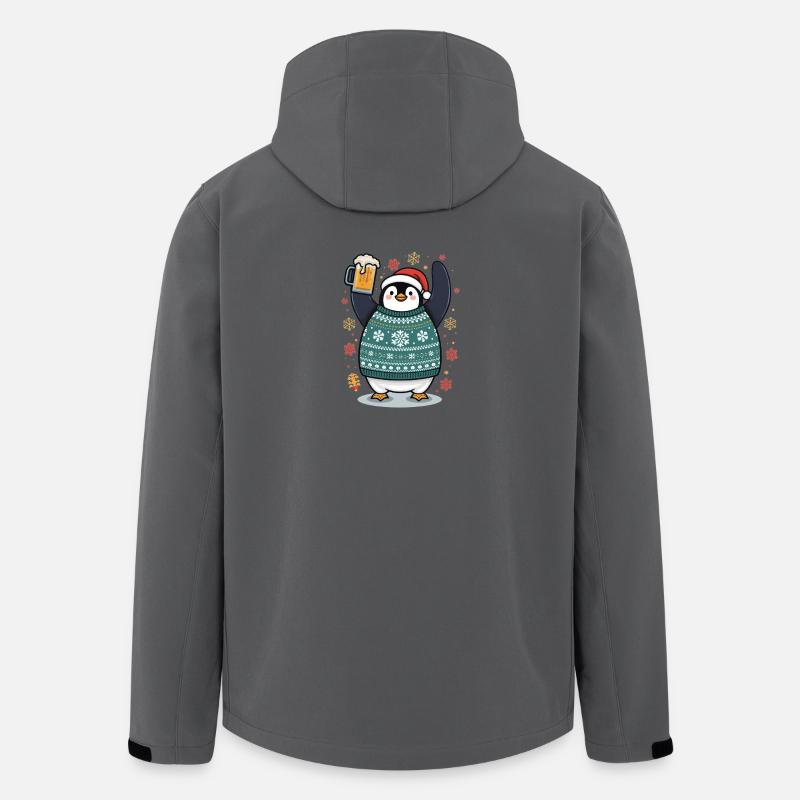 Pingouin festif en pullover - Veste softshell homme en polyester recyclé Stanley/Stella - charbon