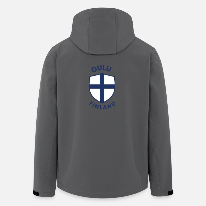 Emblème du bouclier finlandais d’Oulu - Veste softshell homme en polyester recyclé Stanley/Stella - charbon