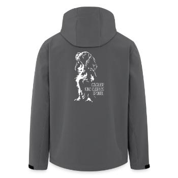 Cavalier King Charles Spaniel Hunde Hund Wilsigns - Recycelte Männer Softshell-Jacke von Stanley/Stella - Anthrazit - Hinten - AI Model Male 185 light (185cm)