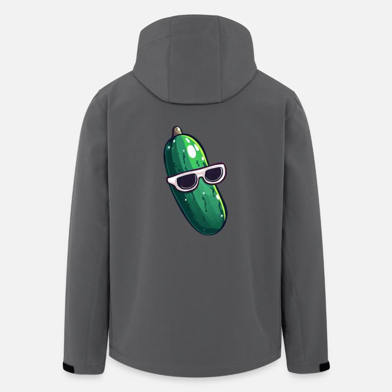 Coole Gurke mit Sonnenbrille - Recycelte Männer Softshell-Jacke von Stanley/Stella - Anthrazit