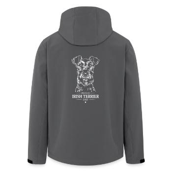 Irish Terrier Dad Hunde Hund Wilsigns - Recycelte Männer Softshell-Jacke von Stanley/Stella - Anthrazit - Hinten - AI Model Male 185 light (185cm)