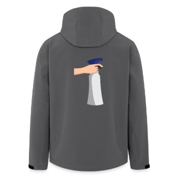 putzen cleaning putzfrau broom wischmop74 - Recycelte Männer Softshell-Jacke von Stanley/Stella - Anthrazit - Hinten - AI Model Male 185 light (185cm)