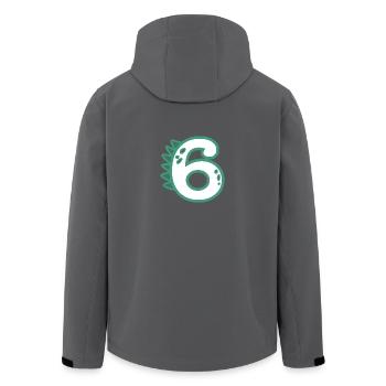 Zahl 6 - Recycelte Männer Softshell-Jacke von Stanley/Stella - Anthrazit - Hinten - AI Model Male 185 light (185cm)