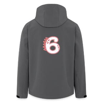 Zahl 6 - Recycelte Männer Softshell-Jacke von Stanley/Stella - Anthrazit - Hinten - AI Model Male 185 light (185cm)
