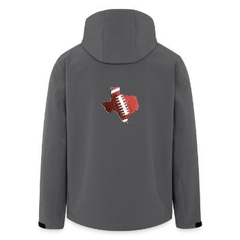 Echter Football in der Texas State Landkarte - Recycelte Männer Softshell-Jacke von Stanley/Stella - Anthrazit - Hinten - AI Model Male 185 light (185cm)
