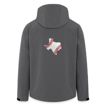 Echter Baseball in der Texas State Landkarte - Recycelte Männer Softshell-Jacke von Stanley/Stella - Anthrazit - Hinten - AI Model Male 185 light (185cm)