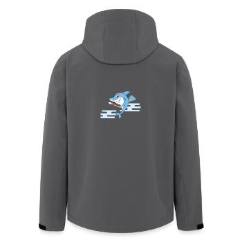Der Shark Bodyguard - Recycelte Männer Softshell-Jacke von Stanley/Stella - Anthrazit - Hinten - AI Model Male 185 light (185cm)