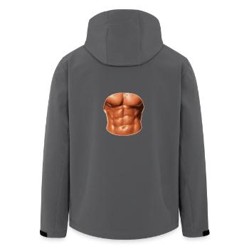 sechs Pac - Recycelte Männer Softshell-Jacke von Stanley/Stella - Anthrazit - Hinten - AI Model Male 185 light (185cm)