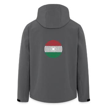 Hungary Ungarn Magyarország Love HERZ Mandala - Recycelte Männer Softshell-Jacke von Stanley/Stella - Anthrazit - Hinten - AI Model Male 185 light (185cm)