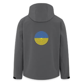Ukraine Ukraine Україна Love HERZ Mandala - Recycelte Männer Softshell-Jacke von Stanley/Stella - Anthrazit - Hinten - AI Model Male 185 light (185cm)