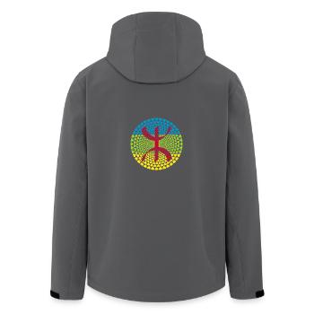 Amazigh Tamazight ⴰⵎⴰⵣⵉⵖ Berber Morocco Marokko - Recycelte Männer Softshell-Jacke von Stanley/Stella - Anthrazit - Hinten - AI Model Male 185 light (185cm)