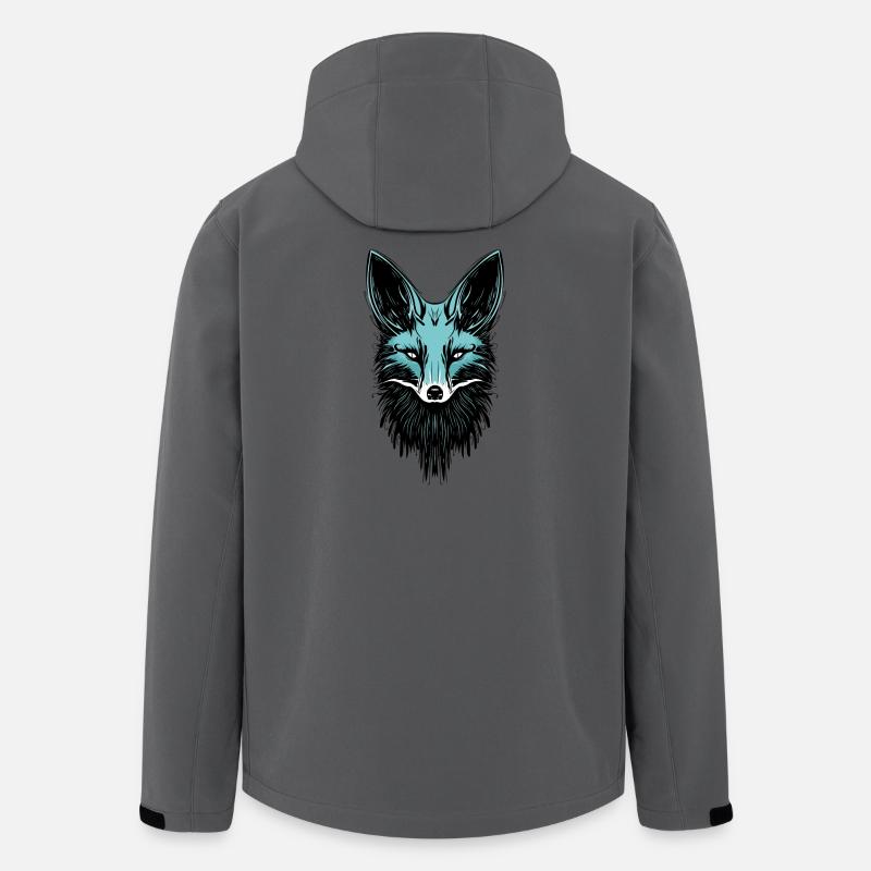 Türkiser Fuchs Tattoo Waldtier Herbst Winter - Recycelte Männer Softshell-Jacke von Stanley/Stella - Anthrazit