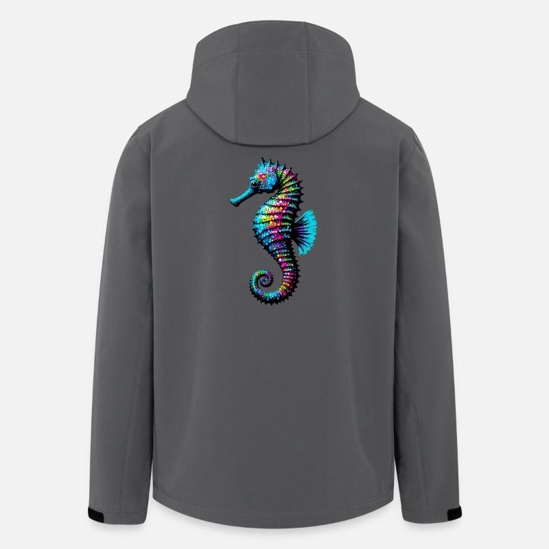 Seepferdchen - Recycelte Männer Softshell-Jacke von Stanley/Stella - Anthrazit
