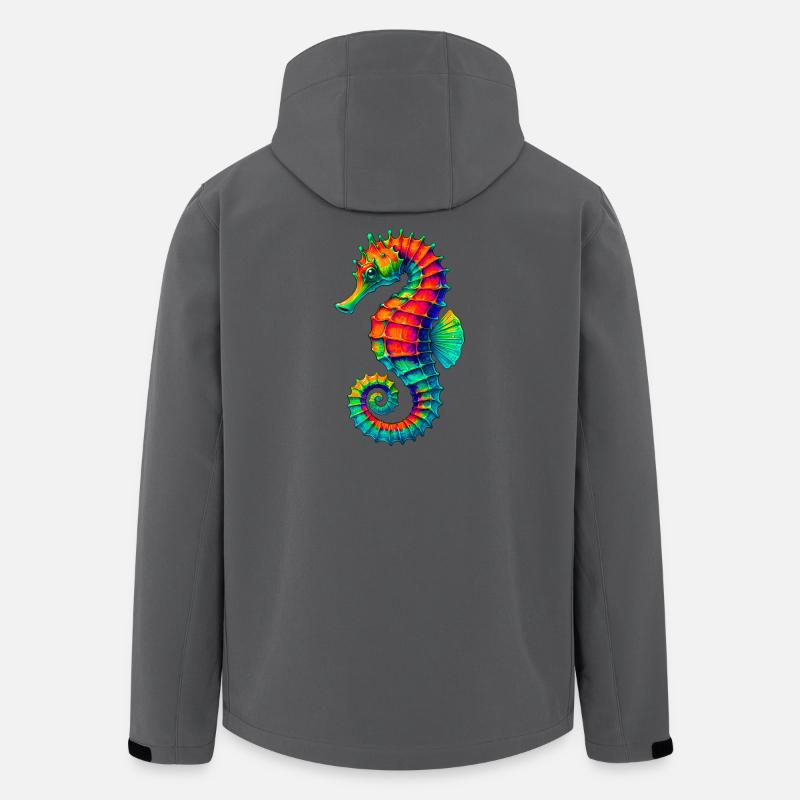 Seepferdchen - Recycelte Männer Softshell-Jacke von Stanley/Stella - Anthrazit