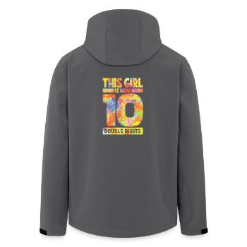 10 Jahre alt 10. Geburtstag Mädchen Kinder Cool Splash - Recycelte Männer Softshell-Jacke von Stanley/Stella - Anthrazit - Hinten - AI Model Male 185 light (185cm)