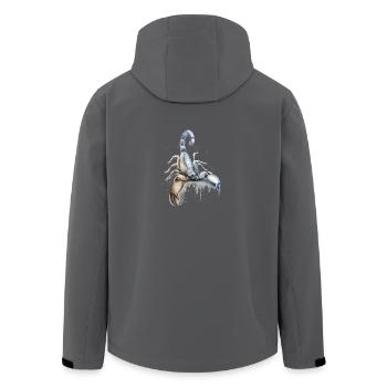 Sternzeichen Skorpion - Recycelte Männer Softshell-Jacke von Stanley/Stella - Anthrazit - Hinten - AI Model Male 185 light (185cm)