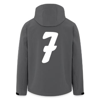 7 - Recycelte Männer Softshell-Jacke von Stanley/Stella - Anthrazit - Hinten - AI Model Male 185 light (185cm)