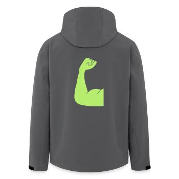 fit - Recycelte Männer Softshell-Jacke von Stanley/Stella - Anthrazit - Hinten - AI Model Male 185 light (185cm)