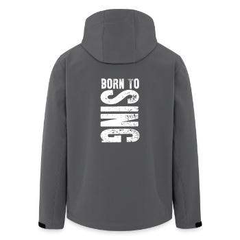 Zum Singen geboren / Born to sing Geschenk - Recycelte Männer Softshell-Jacke von Stanley/Stella - Anthrazit - Hinten - AI Model Male 185 light (185cm)