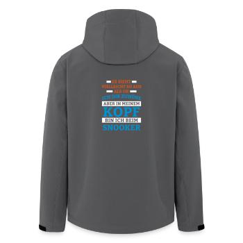 Snooker Sportart - Recycelte Männer Softshell-Jacke von Stanley/Stella - Anthrazit - Hinten - AI Model Male 185 light (185cm)