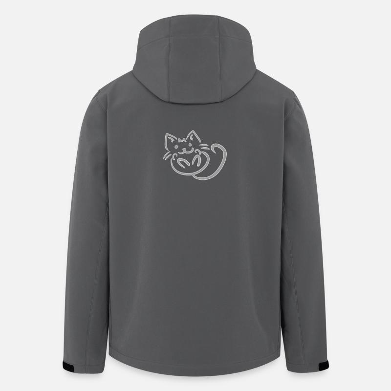 Katze - Recycelte Männer Softshell-Jacke von Stanley/Stella - Anthrazit