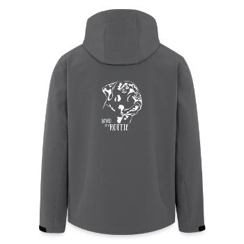 Loved by a Rottie Hunde Rottweiler Hundespruch - Recycelte Männer Softshell-Jacke von Stanley/Stella - Anthrazit - Hinten - AI Model Male 185 light (185cm)