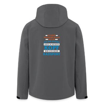 Radsport Sportart - Recycelte Männer Softshell-Jacke von Stanley/Stella - Anthrazit - Hinten - AI Model Male 185 light (185cm)