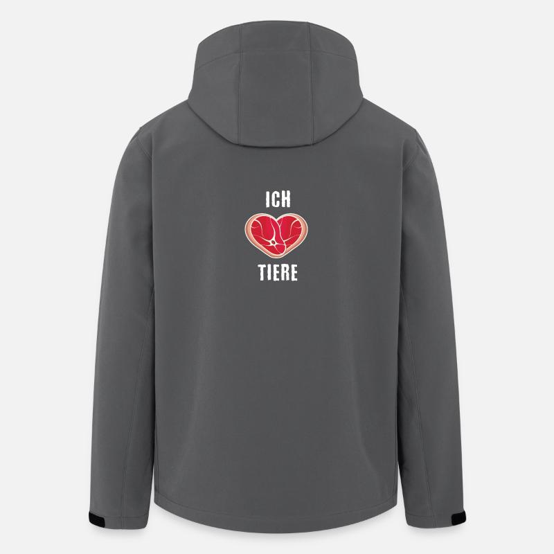 I love animals - Men’s Recycled Softshell Jacket by Stanley/Stella - anthracite