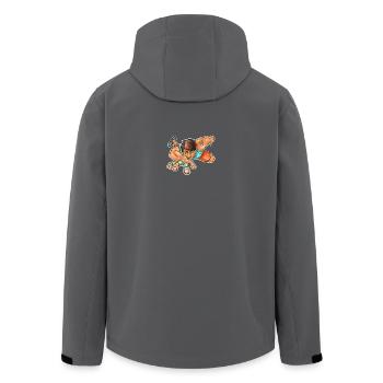 Man Climber kühlen Motiv - Recycelte Männer Softshell-Jacke von Stanley/Stella - Anthrazit - Hinten - AI Model Male 185 light (185cm)