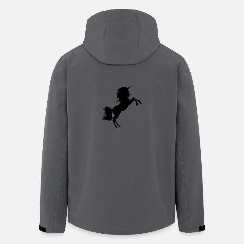 Wildes Einhorn - Recycelte Männer Softshell-Jacke von Stanley/Stella - Anthrazit