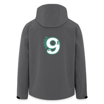 Zahl 9 - Recycelte Männer Softshell-Jacke von Stanley/Stella - Anthrazit - Hinten - AI Model Male 185 light (185cm)
