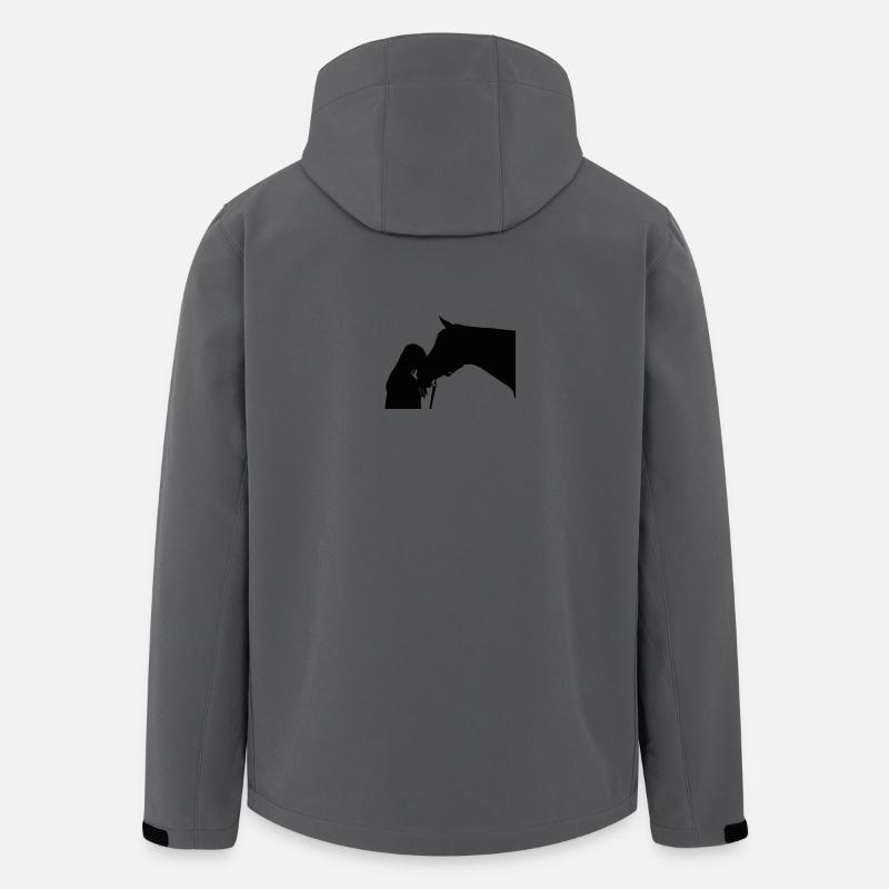 cheval - Veste softshell homme en polyester recyclé Stanley/Stella - charbon