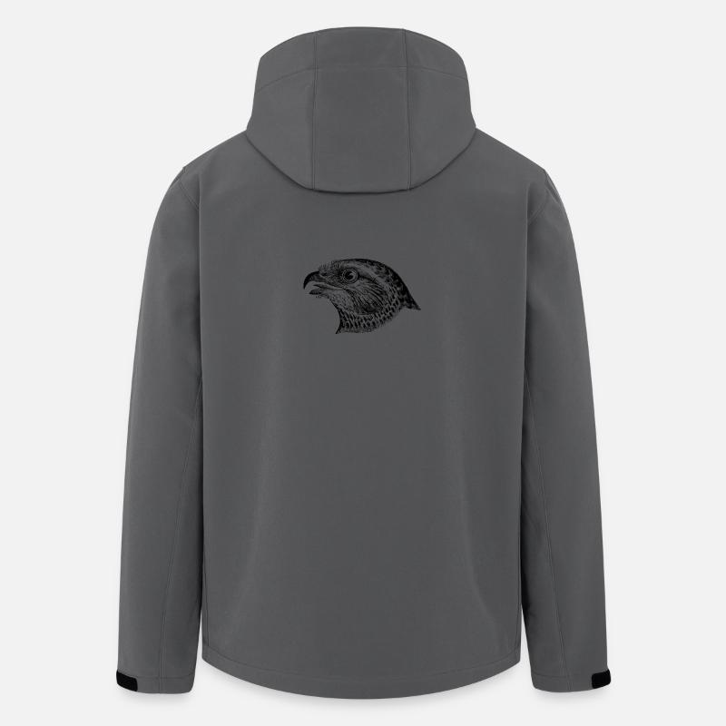 Falke - Recycelte Männer Softshell-Jacke von Stanley/Stella - Anthrazit