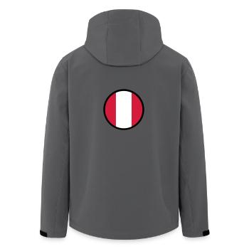 Unter dem Zeichen von Peru - Recycelte Männer Softshell-Jacke von Stanley/Stella - Anthrazit - Hinten - AI Model Male 185 light (185cm)