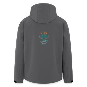 shirt,design,t-shirt - Recycelte Männer Softshell-Jacke von Stanley/Stella - Anthrazit - Hinten - AI Model Male 185 light (185cm)