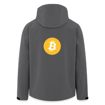 Bitcoin Logo Round Coin - Recycelte Männer Softshell-Jacke von Stanley/Stella - Anthrazit - Hinten - AI Model Male 185 light (185cm)