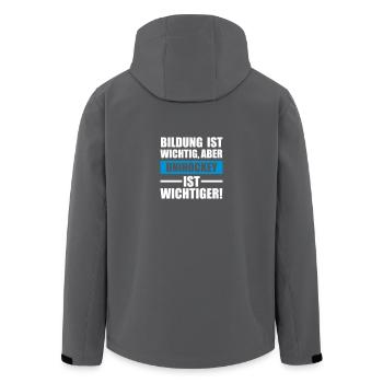 Unihockey Sportart - Recycelte Männer Softshell-Jacke von Stanley/Stella - Anthrazit - Hinten - AI Model Male 185 light (185cm)
