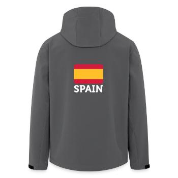 Nationalflagge von Spanien - Recycelte Männer Softshell-Jacke von Stanley/Stella - Anthrazit - Hinten - AI Model Male 185 light (185cm)
