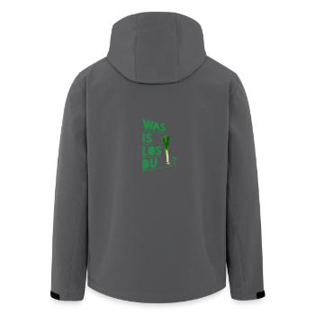 Lauch Gemüse Lustige Sprüche - Recycelte Männer Softshell-Jacke von Stanley/Stella - Anthrazit - Hinten - AI Model Male 185 light (185cm)