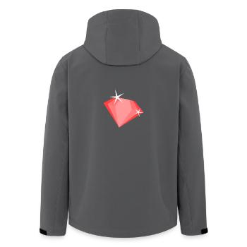 Pinker Diamant - Recycelte Männer Softshell-Jacke von Stanley/Stella - Anthrazit - Hinten - AI Model Male 185 light (185cm)