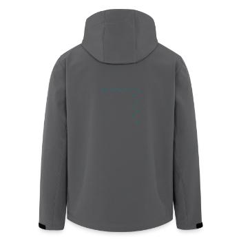 Rahmen aus kleinen Glitzer-Sternchen Schneeflocke - Recycelte Männer Softshell-Jacke von Stanley/Stella - Anthrazit - Hinten - AI Model Male 185 light (185cm)