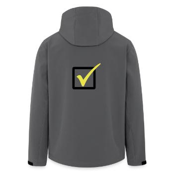 Abgehakt / Haken / Richtig 2c - Recycelte Männer Softshell-Jacke von Stanley/Stella - Anthrazit - Hinten - AI Model Male 185 light (185cm)