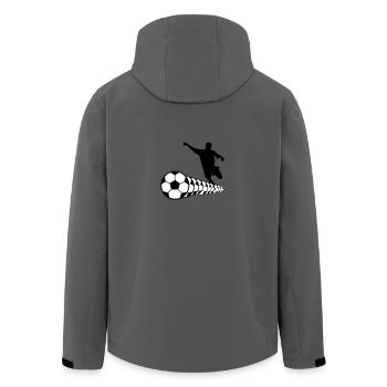 Fußballer Fußball Soccer Player 2c - Recycelte Männer Softshell-Jacke von Stanley/Stella - Anthrazit - Hinten - AI Model Male 185 light (185cm)