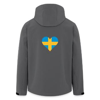 Ein Herz für Schweden - Recycelte Männer Softshell-Jacke von Stanley/Stella - Anthrazit - Hinten - AI Model Male 185 light (185cm)