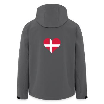 A Heart For Denmark - Men’s Recycled Softshell Jacket by Stanley/Stella - anthracite - Back - AI Model Male 185 light (185cm)