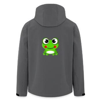 Frosch - Recycelte Männer Softshell-Jacke von Stanley/Stella - Anthrazit - Hinten - AI Model Male 185 light (185cm)
